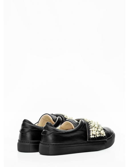 Nemesis Genuine Leather Women's Sneakers Black