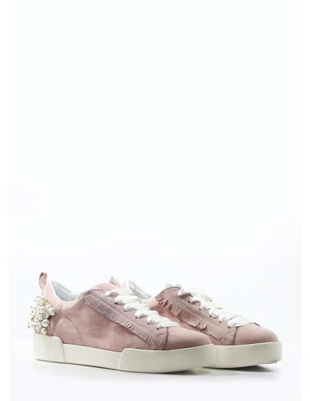 Power Genuine Leather Women's Trainers Powder