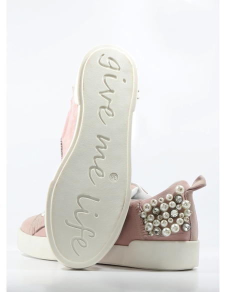 Power Genuine Leather Women's Trainers Powder