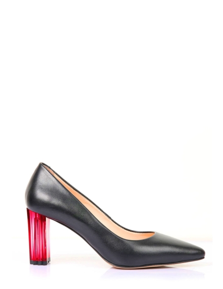 Nemesis Genuine Leather Women's Heeled Shoes Black