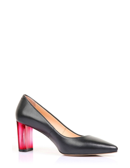 Nemesis Genuine Leather Women's Heeled Shoes Black