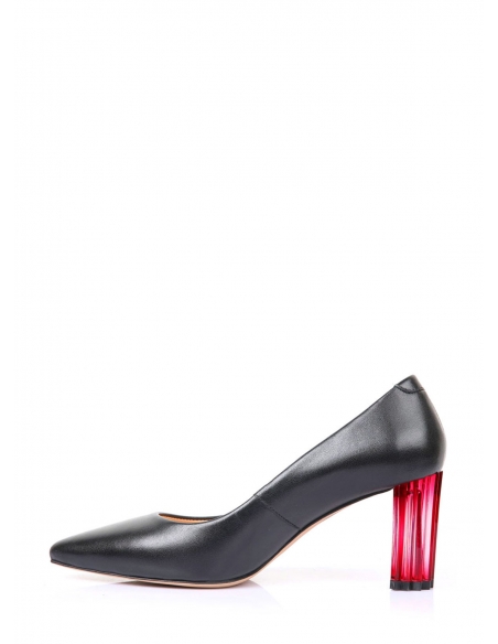 Nemesis Genuine Leather Women's Heeled Shoes Black