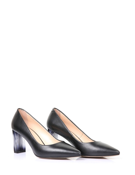 Nemesis Genuine Leather Women's Heeled Shoes Black
