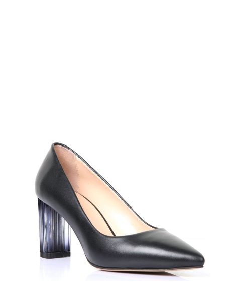 Nemesis Genuine Leather Women's Heeled Shoes Black