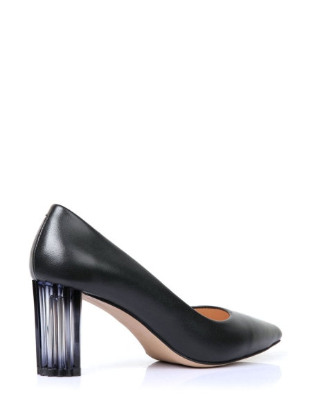 Nemesis Genuine Leather Women's Heeled Shoes Black