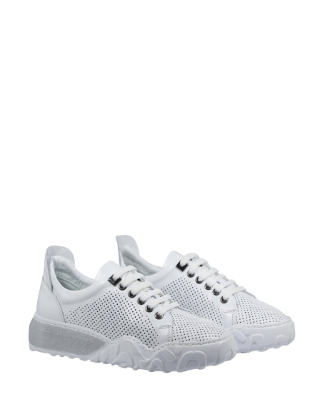Sharan Genuine Leather Women's Sneakers White