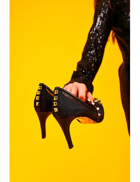 Vita Genuine Leather Women's Heeled Shoes Black