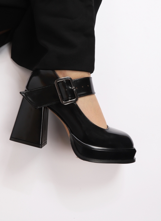 Nemesis Platform Topuklu Kadın Ayakkabı Siyah