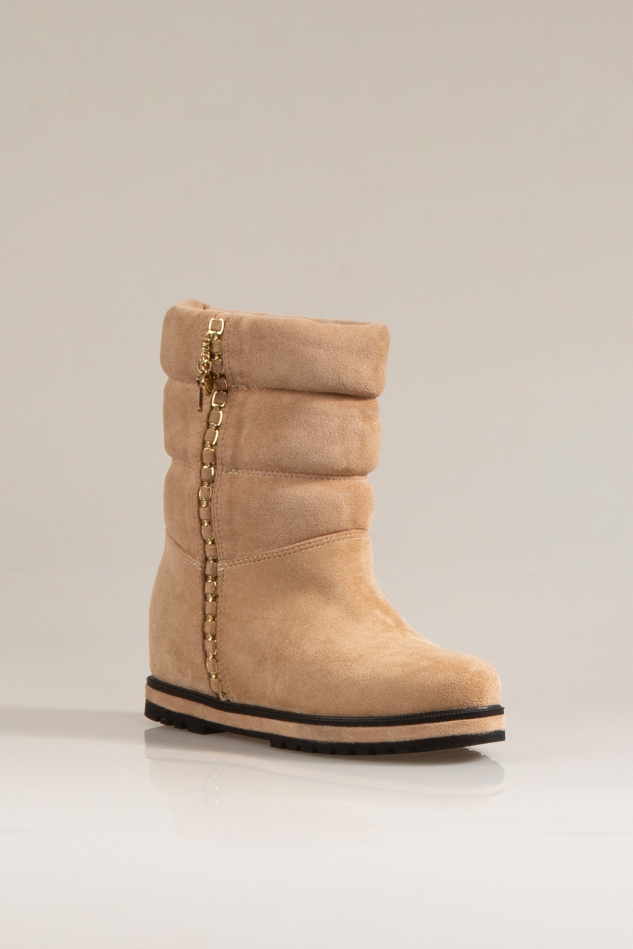 Nemesis Women's Wedge Sole Boots Beige