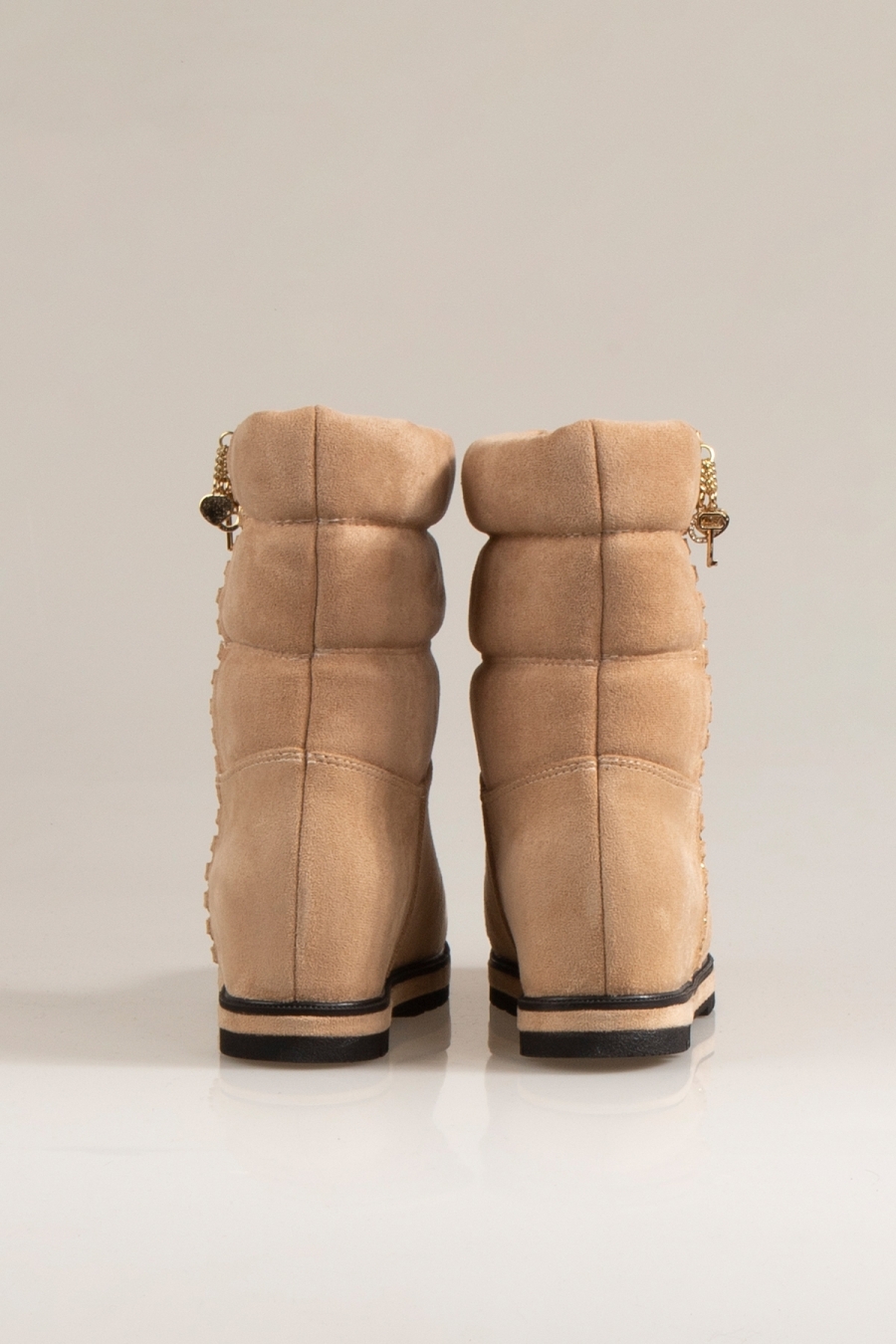 Nemesis Women's Wedge Sole Boots Beige