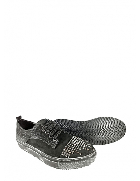 39026 Kadın Snekars Ayakkabı Siyah Nubuk