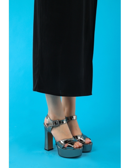 Isabella Women's Platform Heeled Shoes Smoked