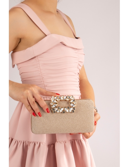 Reba Women's Evening Handbag Gold Palsim