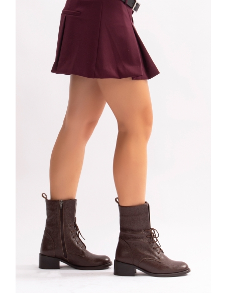 Mandy Real Leather Women's Boots Brown