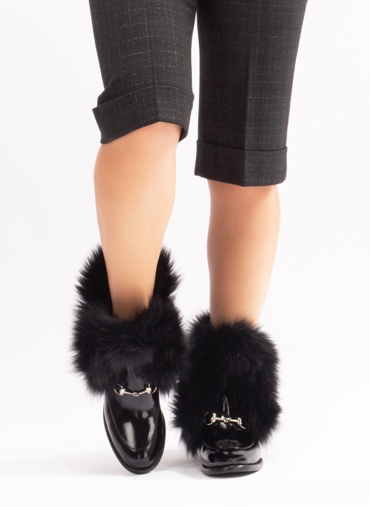 Reina Gerçek Deri Kadın Bot Siyah...