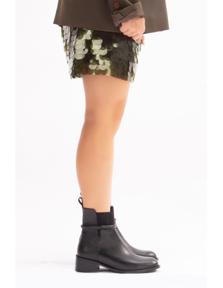 Suela Genuine Leather Women's Boots Black