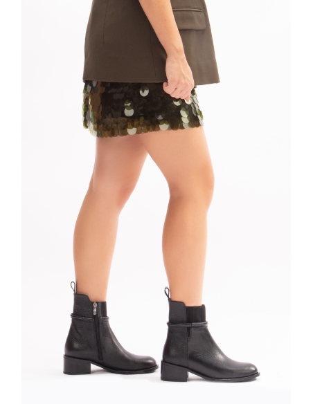 Suela Genuine Leather Women's Boots Black