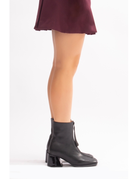 Rubina Genuine Leather Women Boots Black Leather