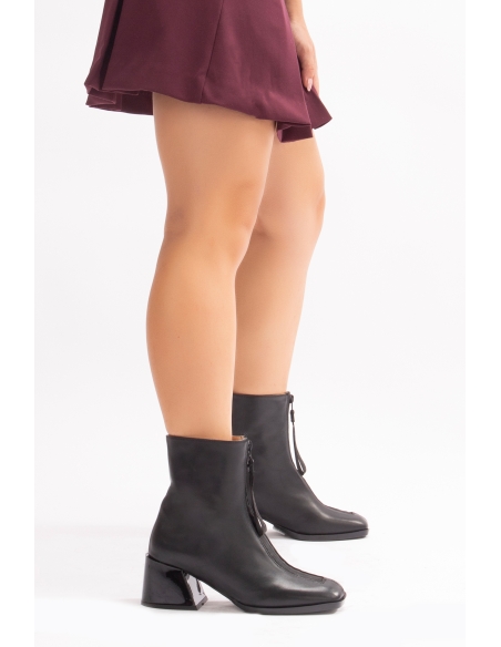 Rubina Genuine Leather Women Boots Black Leather