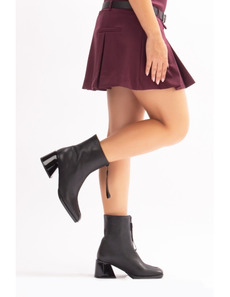 Rubina Genuine Leather Women Boots Black Leather