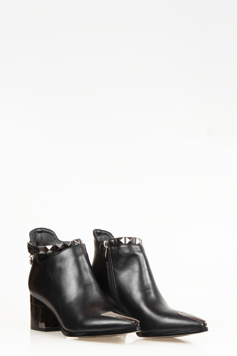 Marlo Women's Zipper Heeled Boots Black