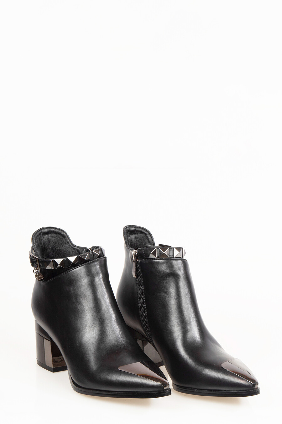 Marlo Women's Zipper Heeled Boots Black