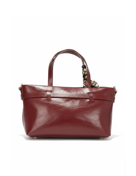 Brianna Burgundy Genuine Suede Handbag Zippered