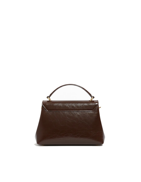 Marsali Women’s Handbag Brown Shiny Patent