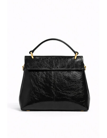 Marsali Women’s Handbag Black Shiny Patent