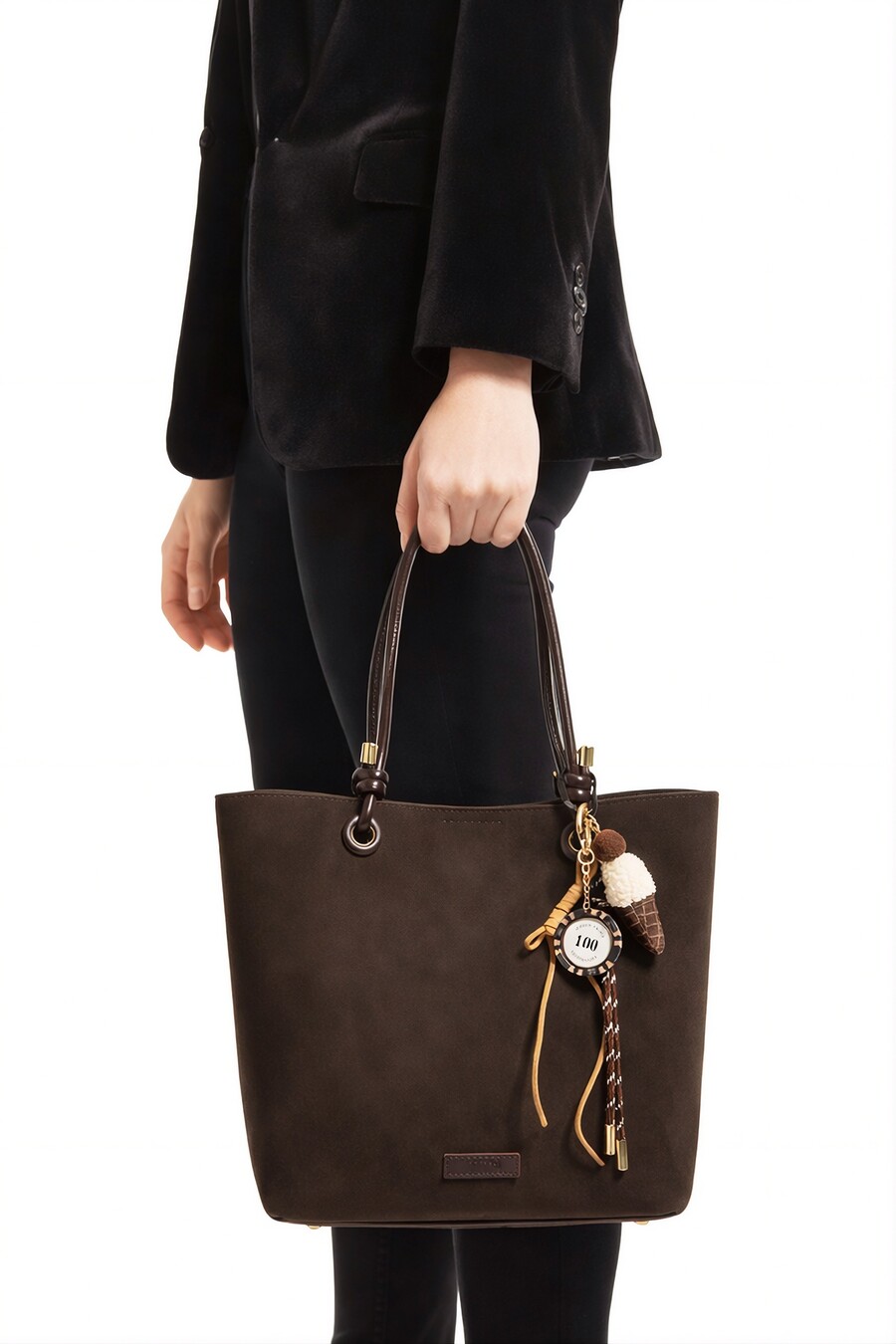 Blair Women’s Shoulder Bag Brown Suede