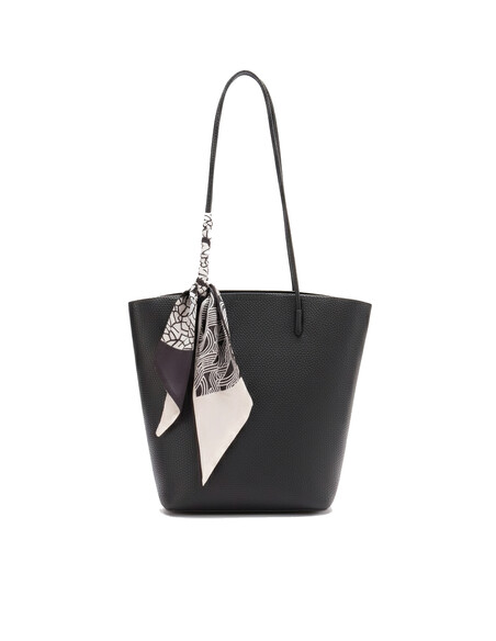 Dorina Women Shoulder Bag Black Scarf Detail