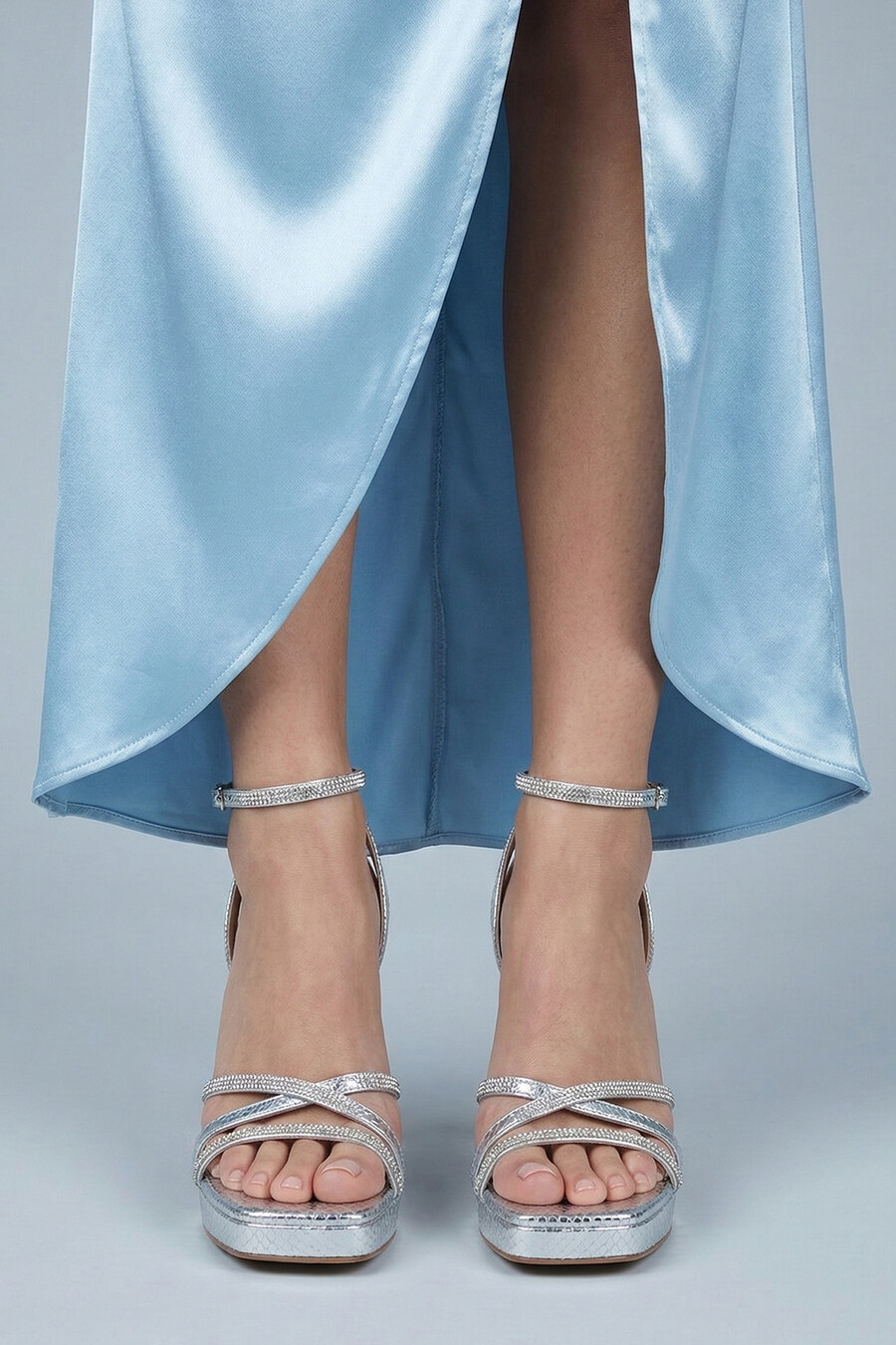 Sarah Silver Platform Crystal...