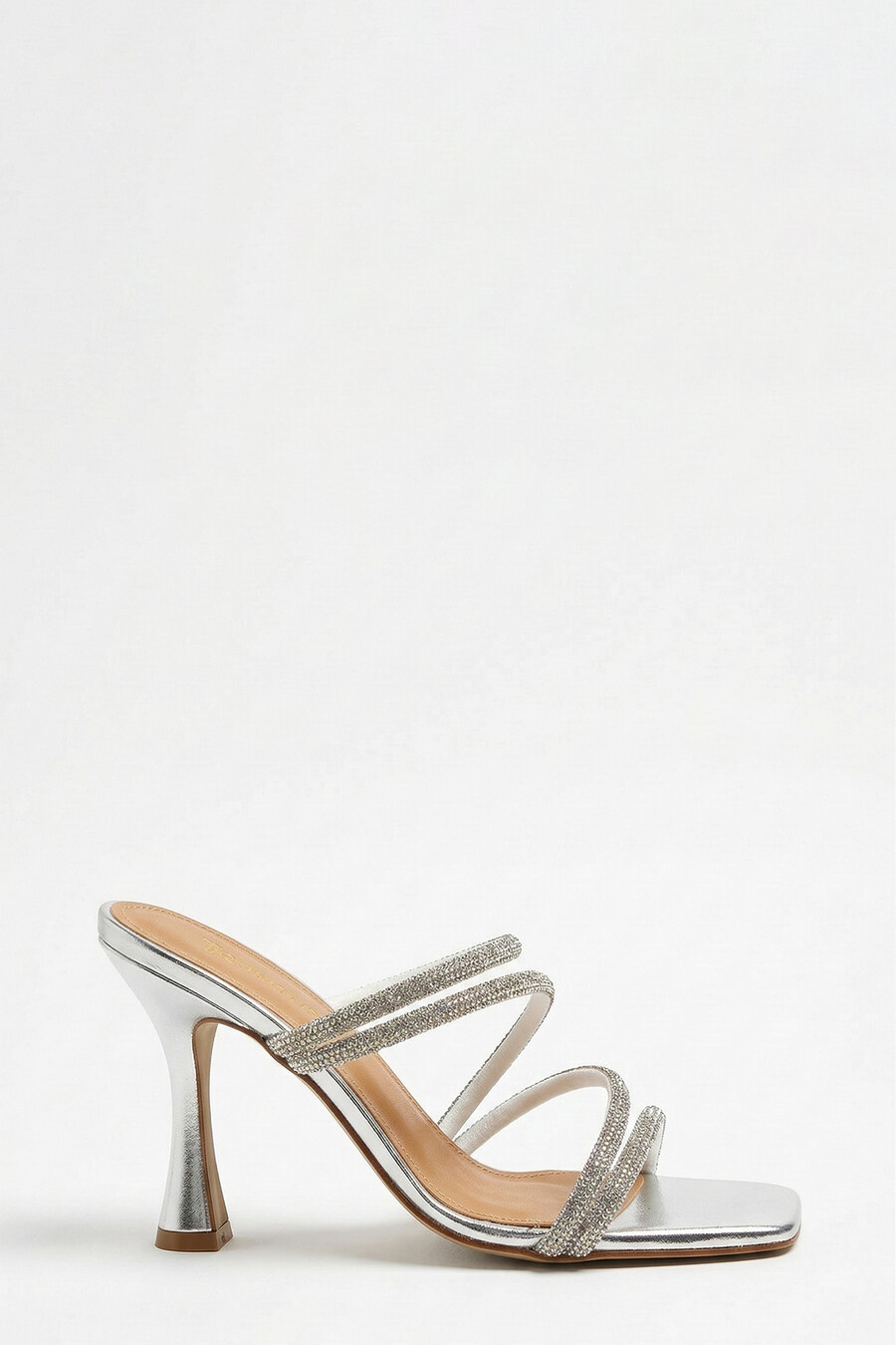 Sandy Women's Heeled Slippers Silver