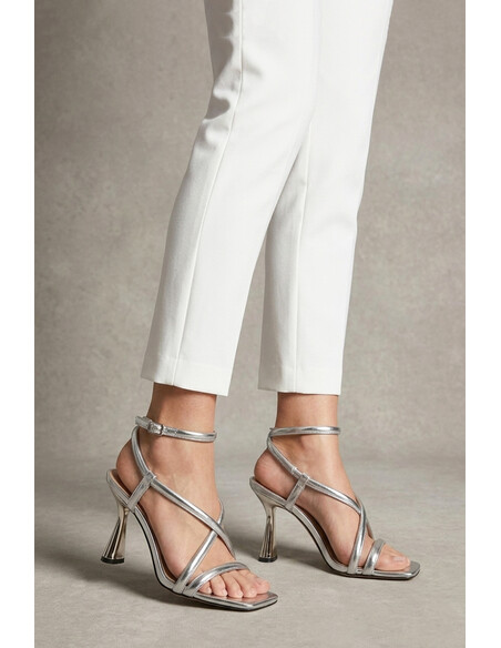 Silva Silver Metallic Heeled Sandal