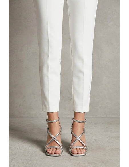 Silva Silver Metallic Heeled Sandal