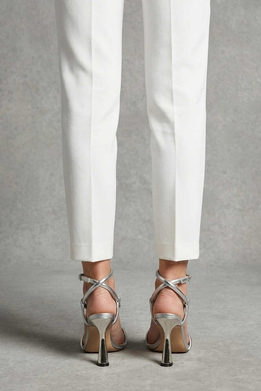 Silva Silver Metallic Heeled Sandal