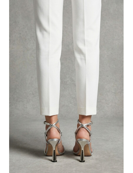 Silva Silver Metallic Heeled Sandal