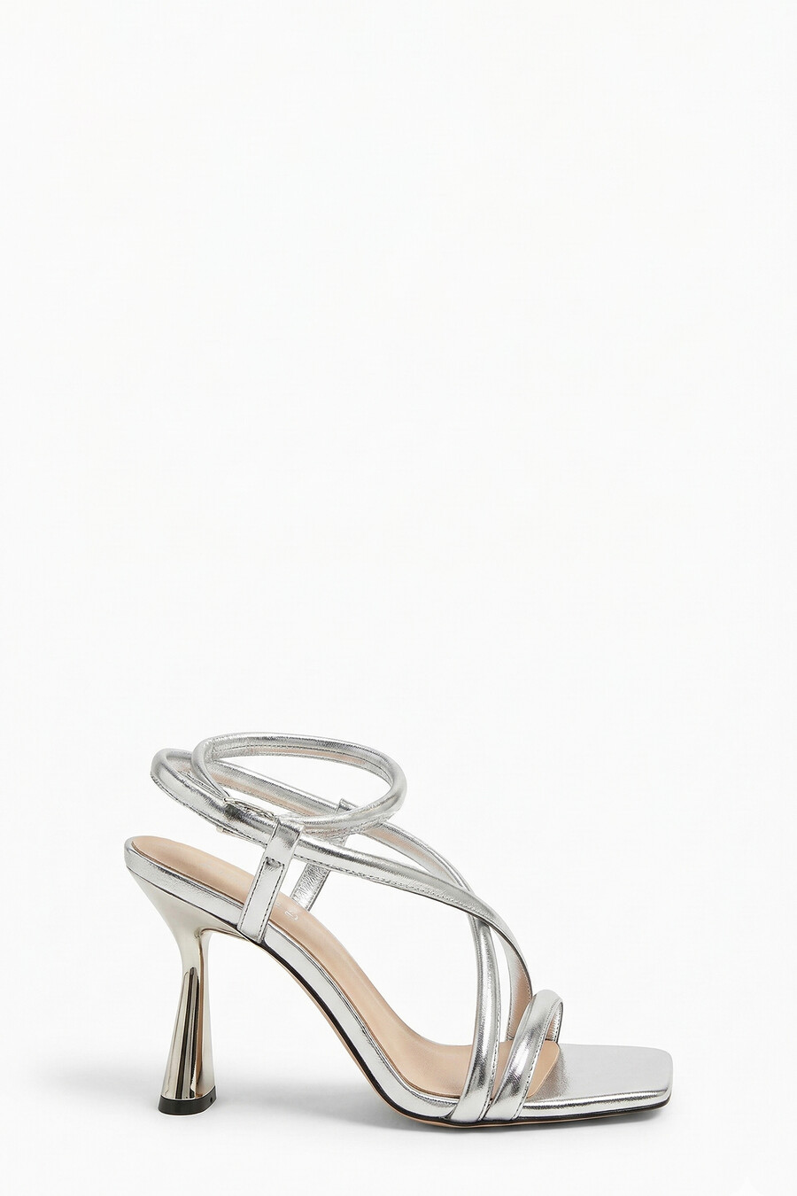 Silva Silver Metallic Heeled Sandal