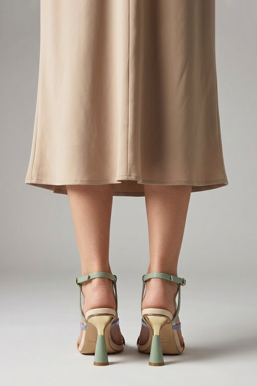 Serahina Beige Multi Heeled Evening...