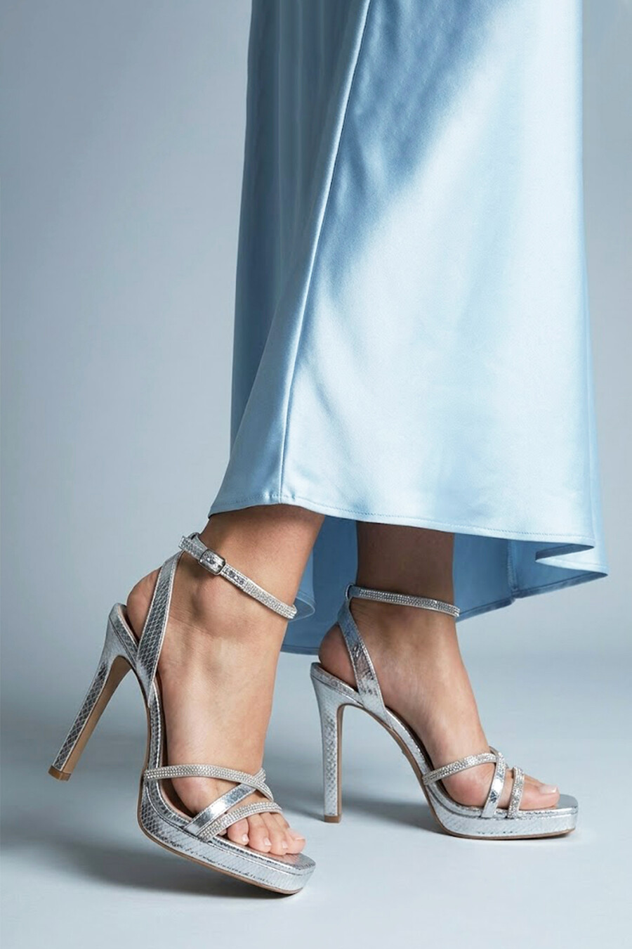 Sarah Silver Platform Crystal...