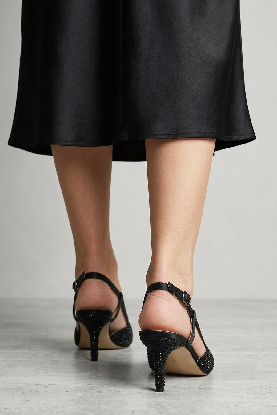 Nadia Black Crystal Embellished...