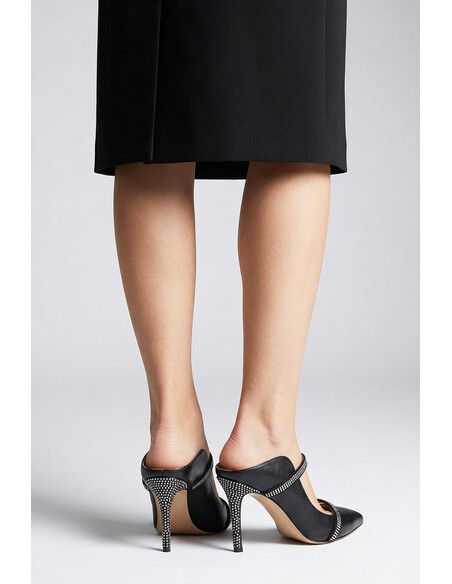 Mari Genuine Leather Women's Heeled Shoes Black