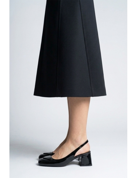 Kate Genuine Leather Slingback Heels Black